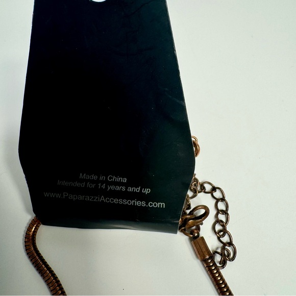 NWT. Paparazzi Multicolored Necklace & earrings set. Copper, silver & brass tone - Picture 11 of 11